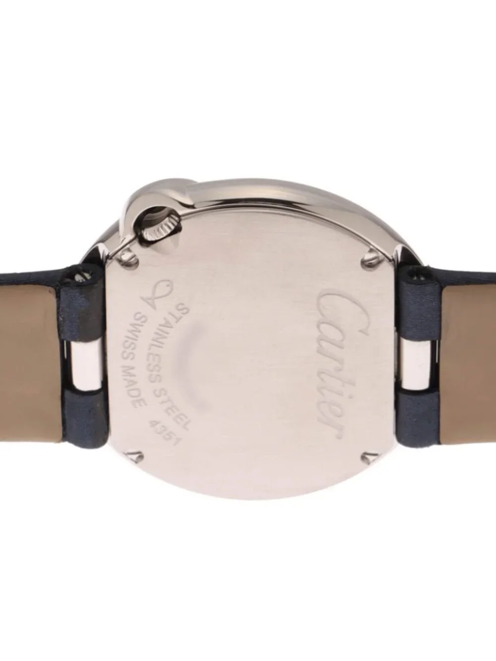 Cartier Ballon Blanc de Diamond Bezel 4 Silver Stainless Steel Quartz Watch